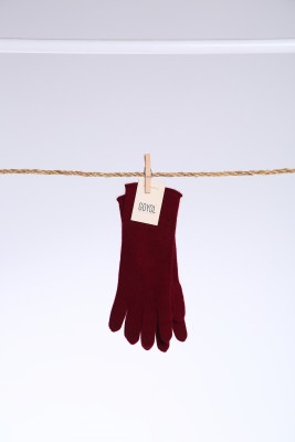 Перчатки, бордовые, кашемир, Munkh Перчатки бордового цвета, 100% кашемир, сделаны на фабрике Munkh в Монголии